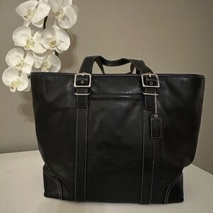 Coach Hampton Zip-Top Tote - 6491 - Black